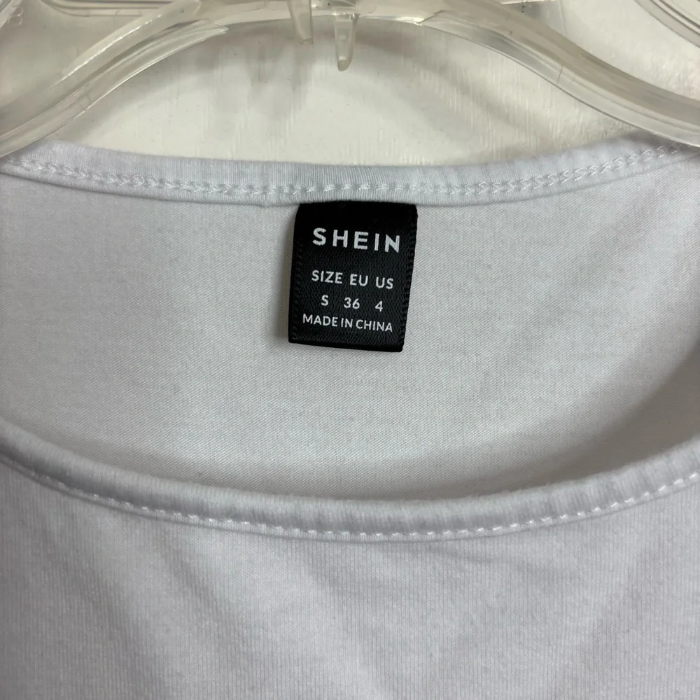 SHEIN White Ruffled Sleeveless Lace Trim Tank Top, Size Small White Top - Picture 5 of 6